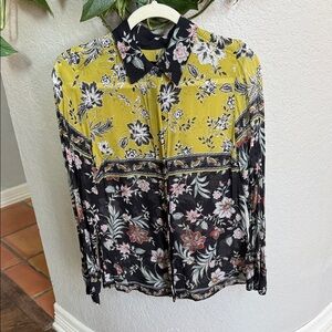Fifteen Twenty Floral Button Down Blouse - M